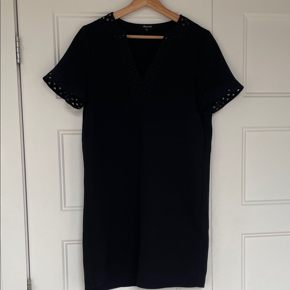 Madewell Black Mini Dress with Lace Details